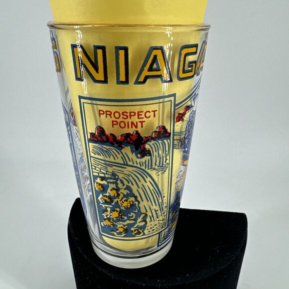 Niagra Falls Glass Tumbler Gold Rim Vintage Collectible Free Shipping - Picture 6 of 14
